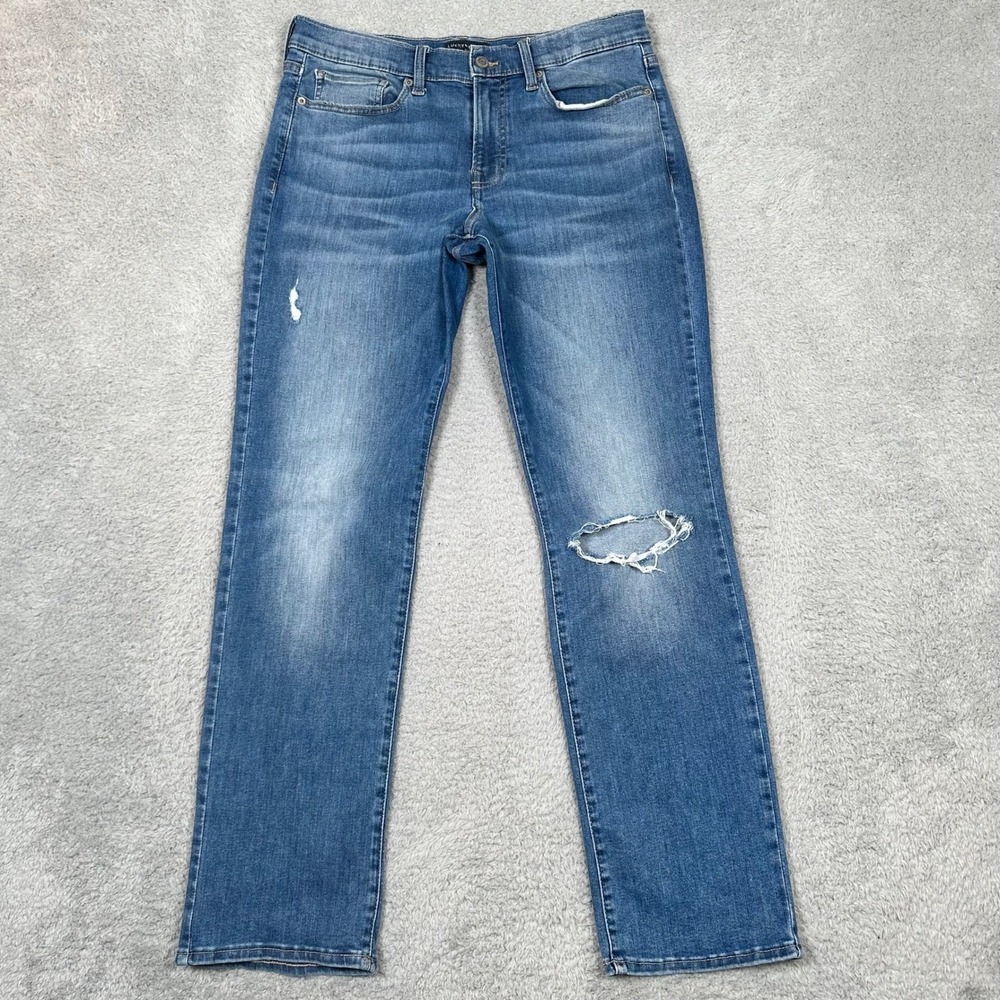 Lucky Brand Sweet Straight leg Distressed Blue‎ Jeans Womens 10/30 Medium Wash